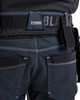 BLAKLADER Trousers | 1980 Navy Blue ToolRig Trousers with Kneepad Pockets in Denim with Stretch