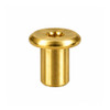 RAMPA RFL Cap Nut 9mm M6 10mm Brass – side view; 9 diameter, Hex 5 mm, Head Type Flat Head, Application Furniture joints and visible connections