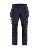 BLAKLADER Trousers | 1720 Dark Navy Blue Craftsman Trousers with Kneepad Pockets and Holster Pockets 4-Way Stretch