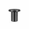 RAMPA RFL Cap Nut 9mm M6 15mm Steel Black Zinc – side view; 9 diameter, Hex 4 mm, Head Type Flat Head, Application Furniture joints and visible connections