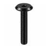 RAMPA KF Bolt Flat Head M6 30mm Hex 4 mm Steel Black Coated – front view; 6 diameter, Application Furniture and joinery fastening, Mounting Type Screw-in, Suitable Materials wood;furniture panels;metal hardware