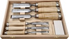 specially selected for carpenters and joiners, combining carpenter's chisels and firmer chisels for both fine woodworking and demanding timber work