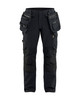 BLAKLADER Trousers | 1745 Black ToolRig Trousers with Kneepad Pockets in 4-Way Stretch