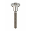 RAMPA KFS Bolt Flat Head M6 45mm Hex 5 mm Steel Nickel Plated – front view; 6 diameter, Application Furniture and joinery fastening, Mounting Type Screw-in, Suitable Materials wood;furniture panels;metal hardware