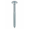 RAMPA HFK 6.3 x 90 mm 6.3 Flat Head Steel Silver Zinc Hex 4 mm Screw – front view; 5 bore, Application Furniture and joinery fastening, Mounting Type Screw-in, Suitable Materials wood;furniture panels;metal hardware