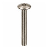 RAMPA KT 6mm Bolt Mushroom Head M6 60mm Hex 4 mm Nickel Plated – front view; Steel, 6 diameter, Application Furniture and joinery fastening, Mounting Type Screw-in