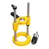 FAMAG 1405 Drill Guide 150x330mm to suit 1410; 1591; 1593; 1594; 1597; 1599; 1620; 1622; 1628; 1629 Fixed 90°; Adjustable Depth Stops – alternate side view; 210 mm Drilling Depth, Mounting Type Round Foot