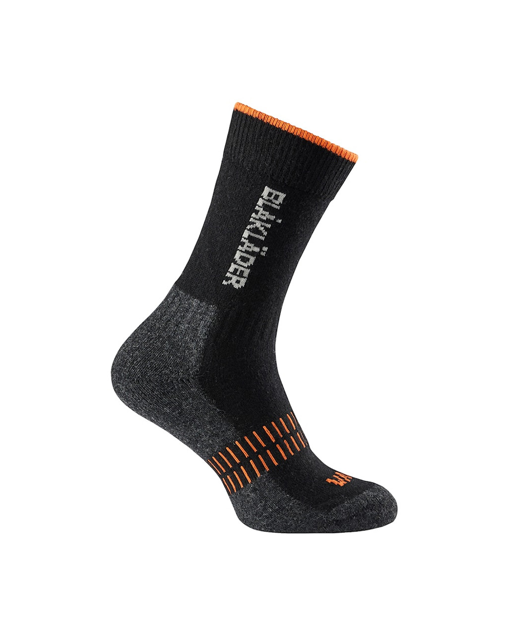 Stay protected all day with BLAKLADER's WARM Socks, model 2192, featuring Technical Layer technology and durable Wool fabric in Black.