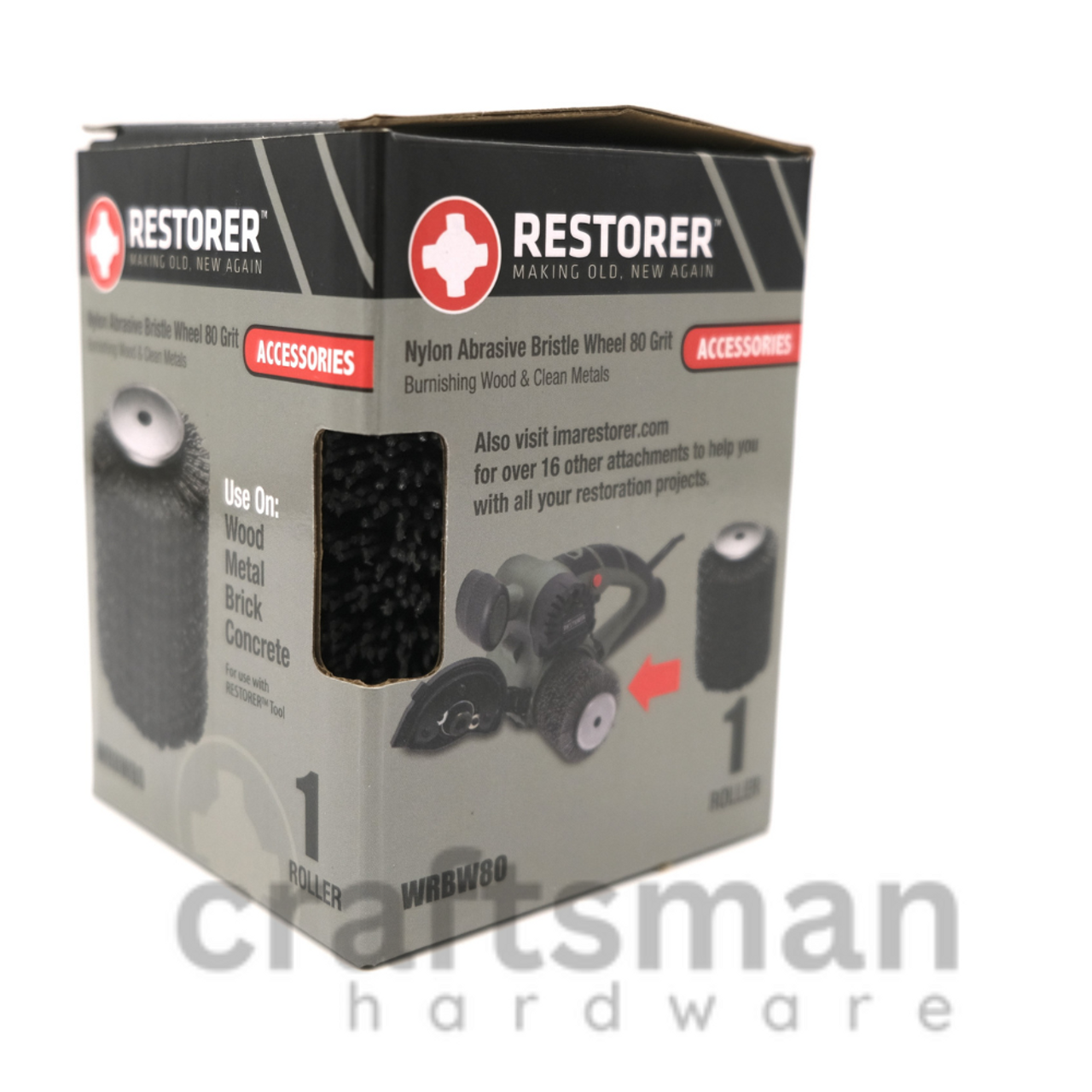 RESTORER TOOL Attachments | Nylon Brush Attachments P80 for Texturing