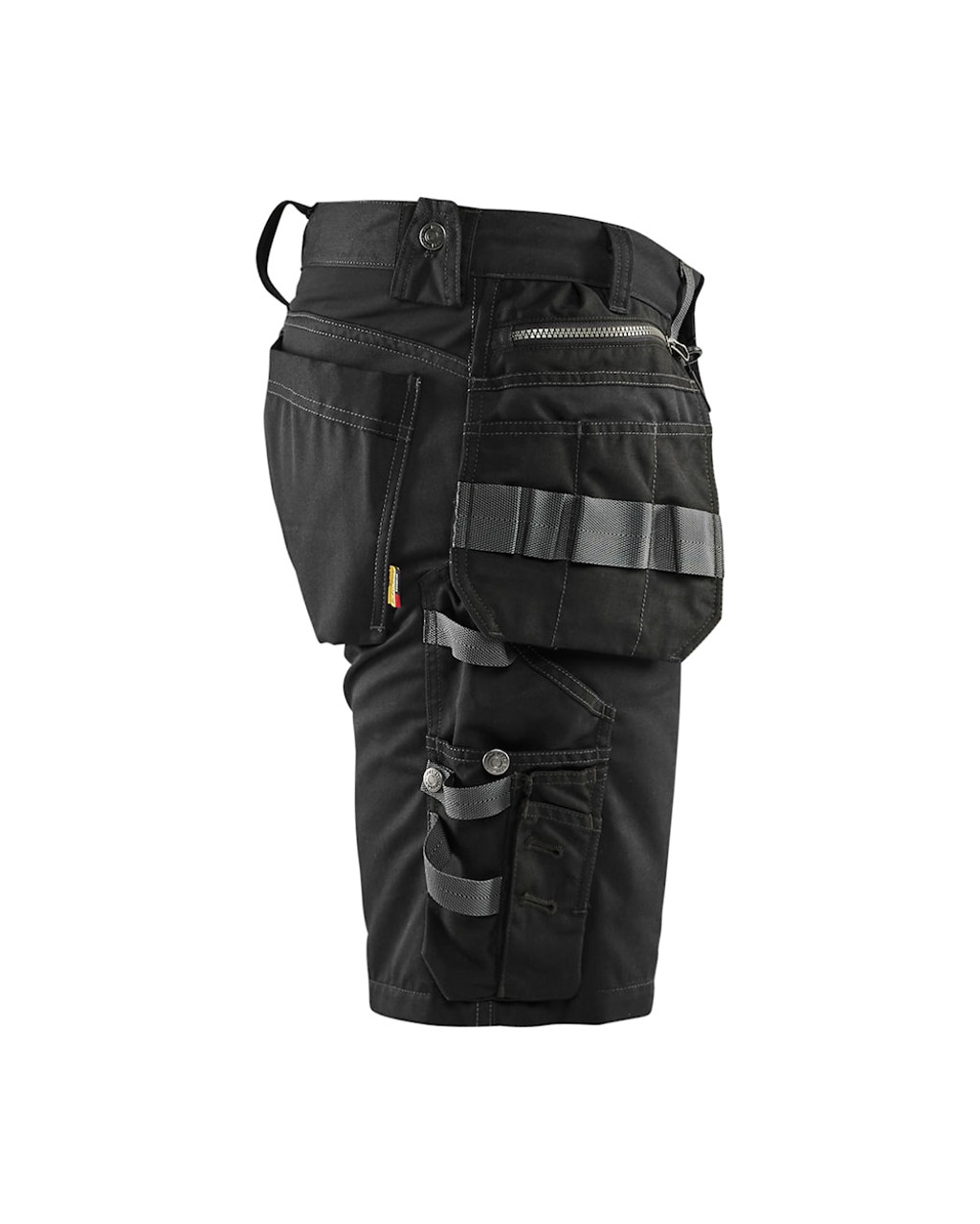 BLAKLADER Cordura with Stretch Black Shorts for Carpenters that have Holster Pockets  available in Australia and New Zealand