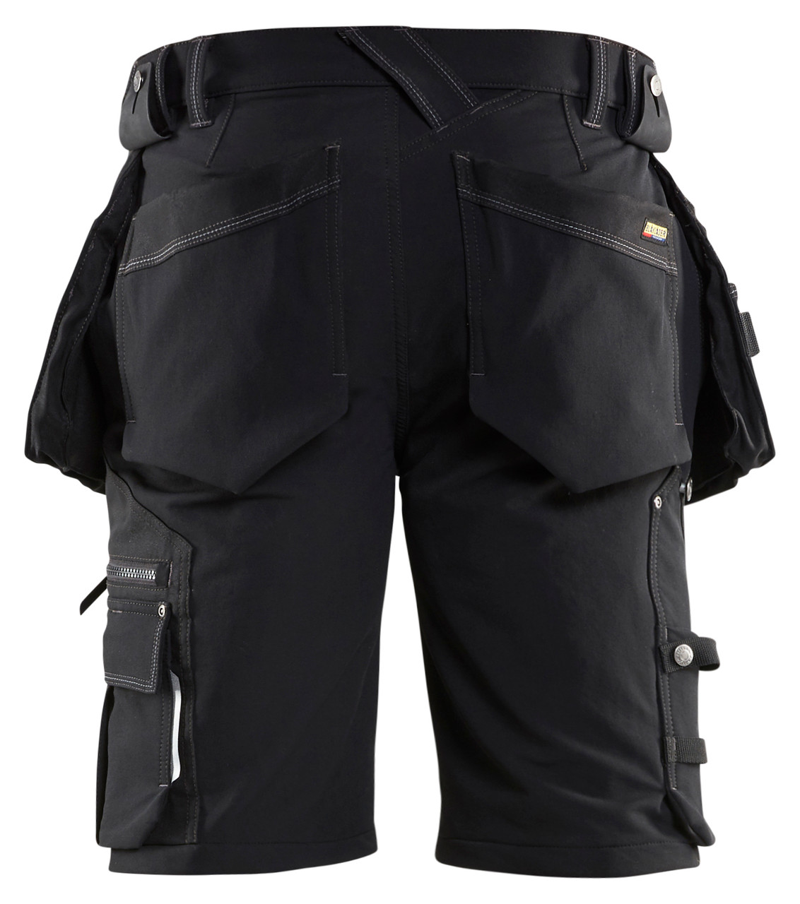 BLAKLADER Shorts 1988 with Holster Pockets  for BLAKLADER Shorts | 1988 Mens Craftsman Black Shorts with Holster Pockets 4-Way Stretch that have Configuration available in Carpentry
