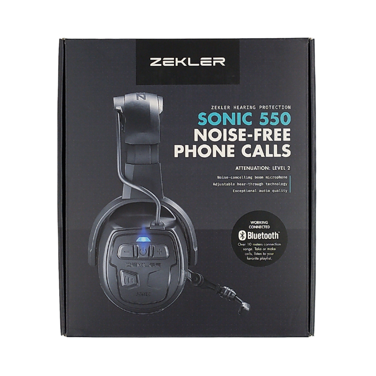 ZEKLER Ear Muffs | SONIC 550 Class 2 with Boom Microphone, Active Monitoring, Bluetooth Earmuffs  with Over Head for Workshops, Machinery Operator in Melbourne, Sydney and Brisbane.