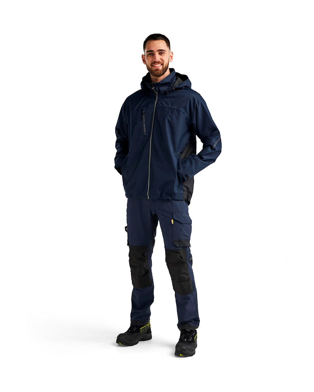 The Blaklader Workwear Dark Navy Blue Shell Polyester Jacket  is perfect for those who work hard and play hard.