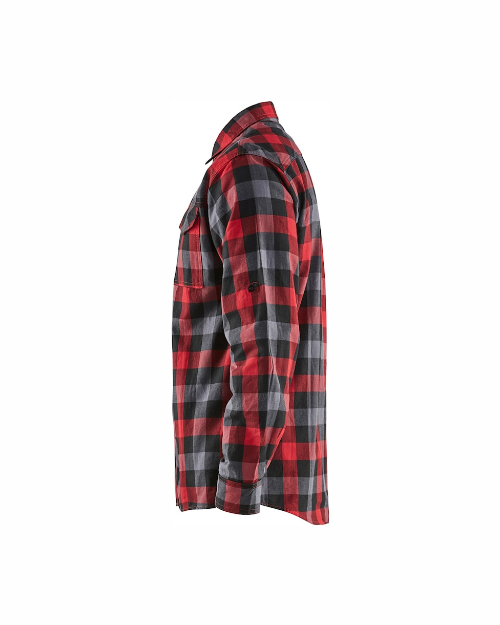 BLAKLADER Cotton Red  Shirt  for Carpenters, made from soft brushed cotton, this loose-fit shirt features practical pockets, ideal for work and casual outings.