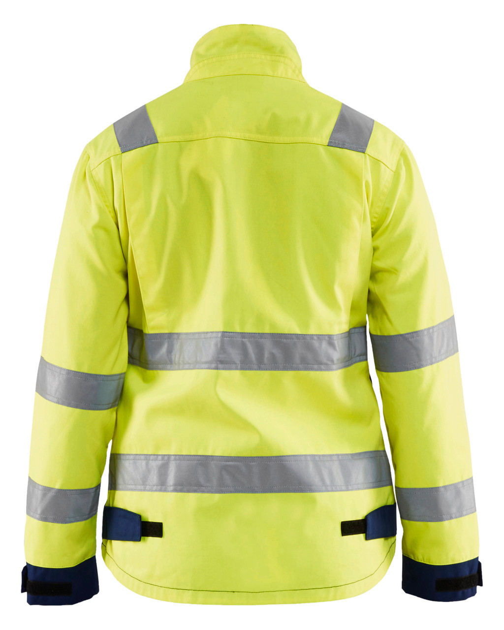 BLAKLADER Jacket | 4903 Womens High Vis Yellow /Navy Blue Jacket with Full Zip Reflective Tape in Polyester