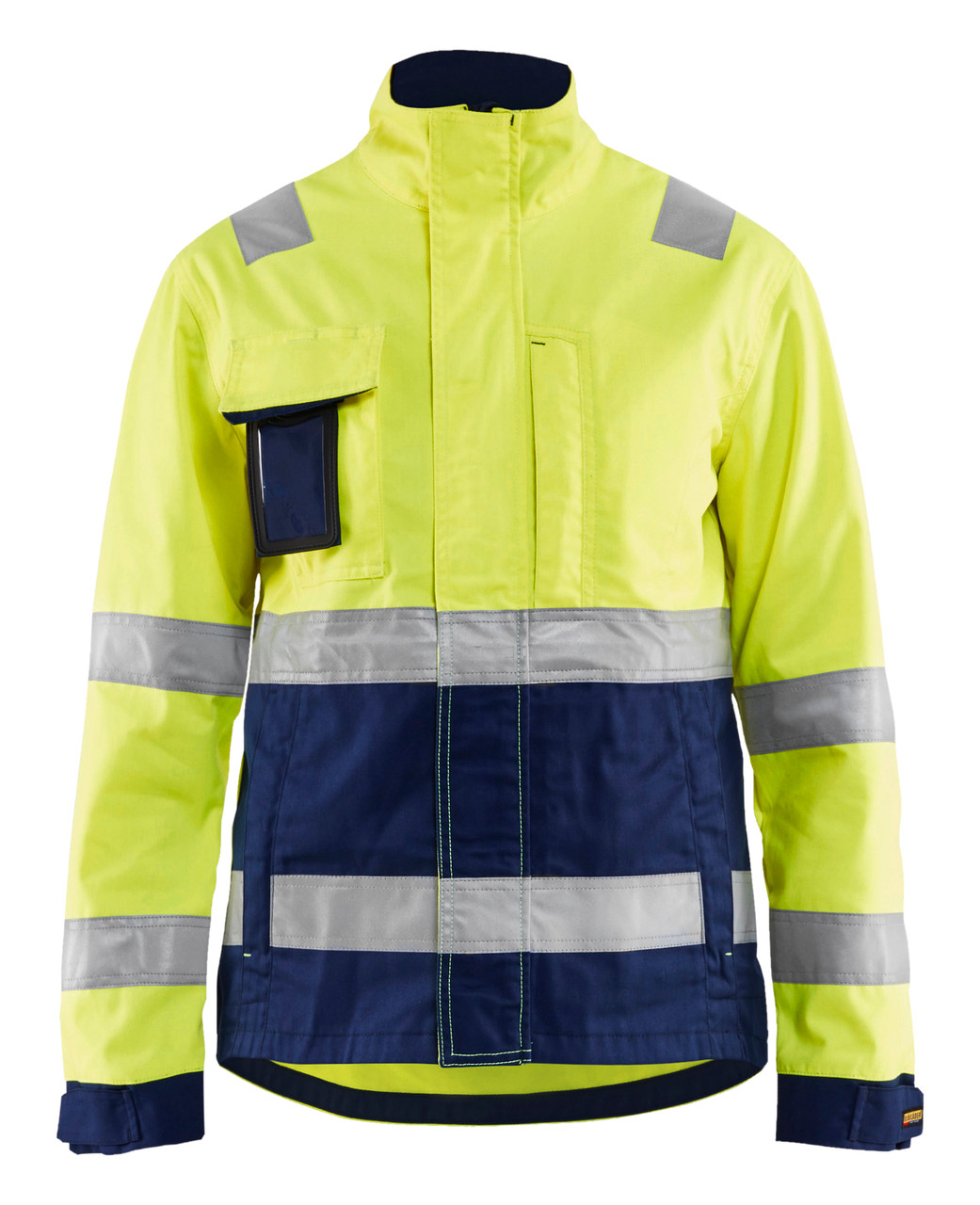 BLAKLADER Jacket | 4903 Womens High Vis Yellow /Navy Blue Jacket with Full Zip Reflective Tape in Polyester