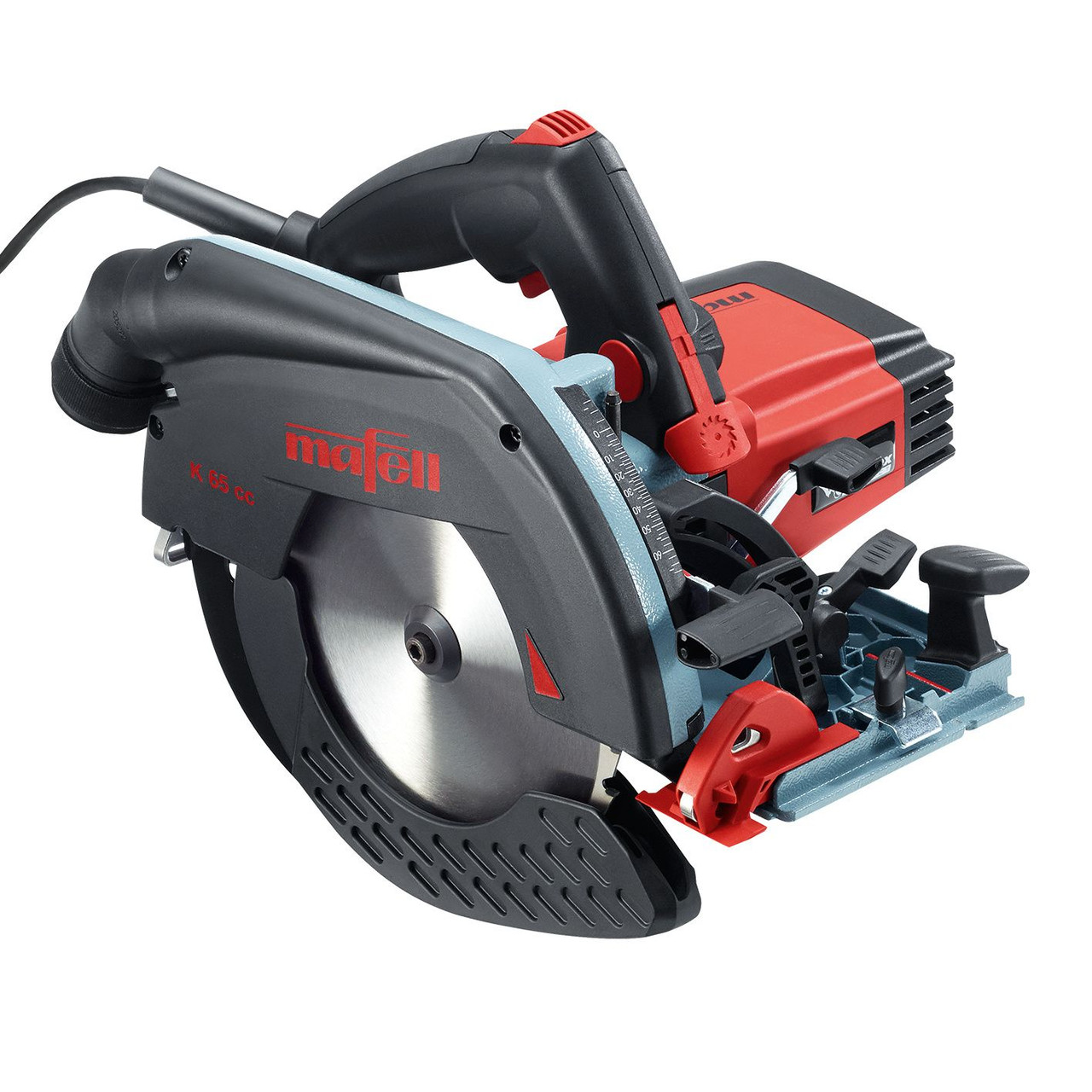 The MAFELL K 65 is a high-performance corded circular saw designed for precision and versatility in woodworking