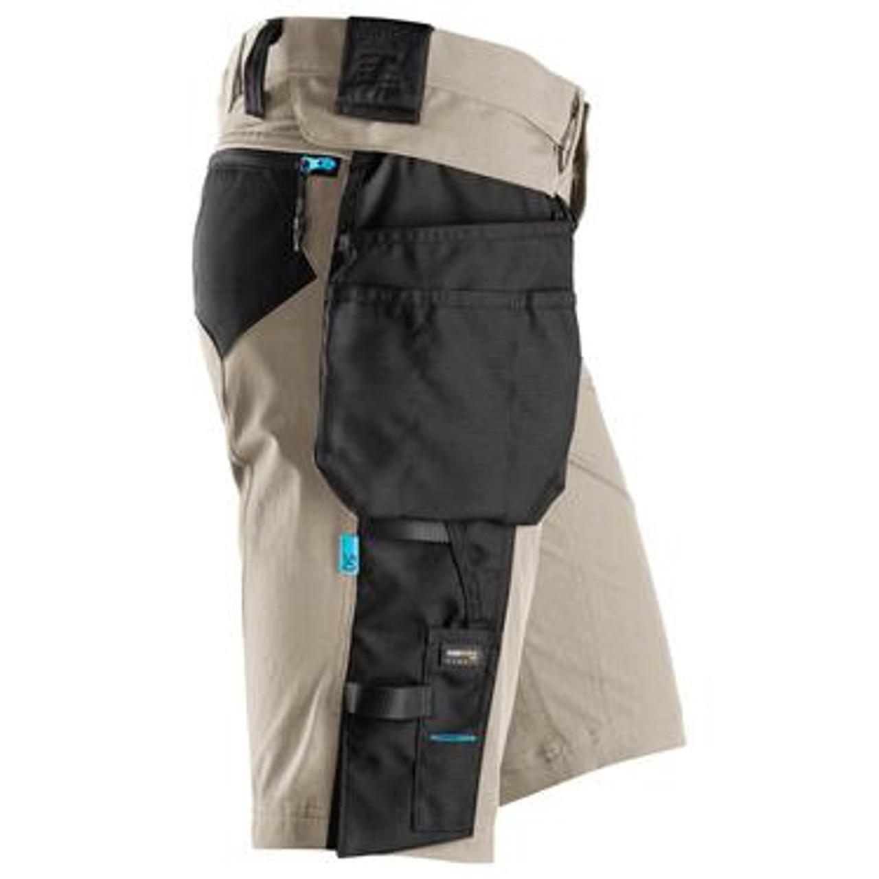 Suitable work Shorts available in Australia and New Zealand SNICKERS 4-Way Stretch Khaki Shorts for Carpenters