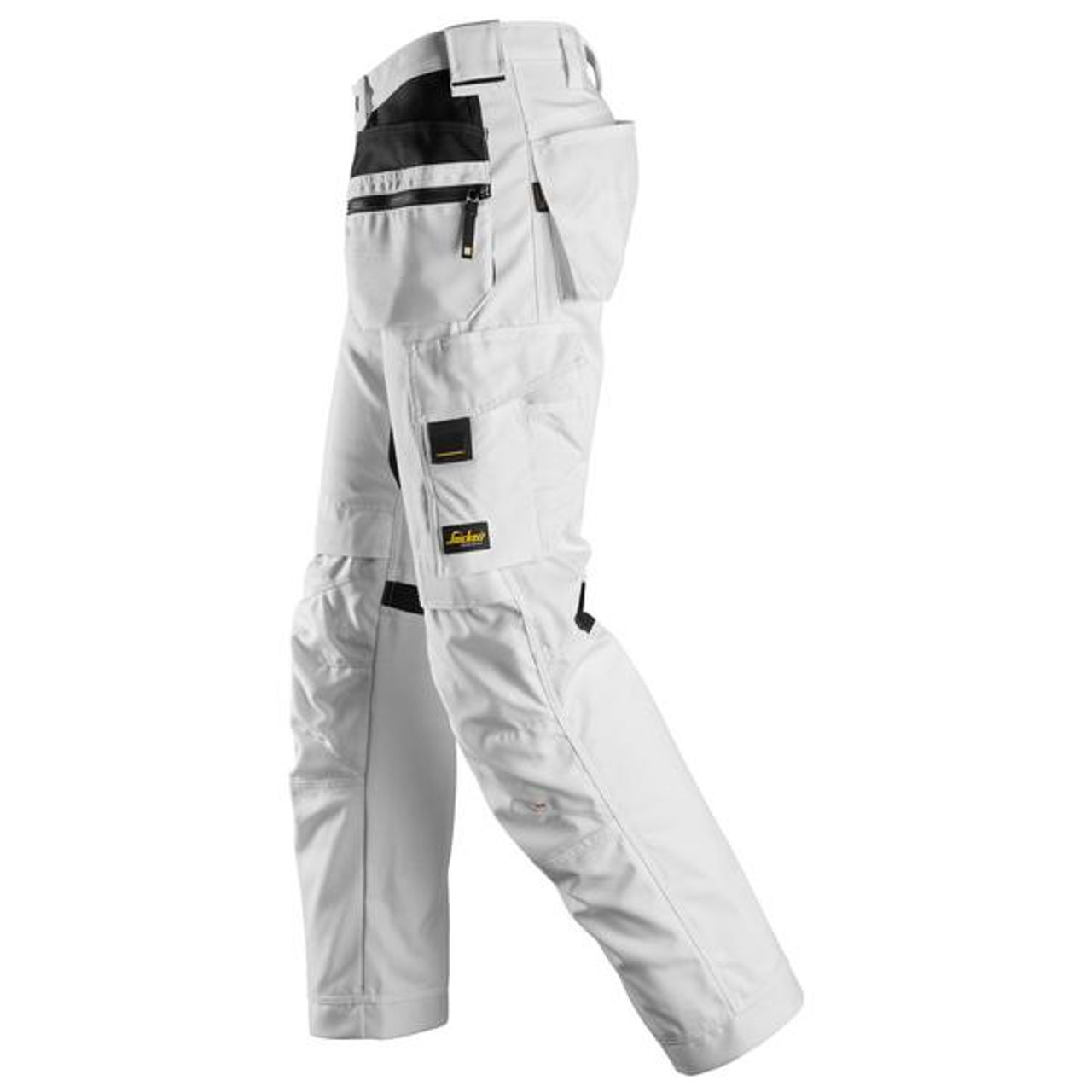 Buy online in Australia and New Zealand SNICKERS Canvas with Stretch White Trousers for Painters that have Holster Pockets
