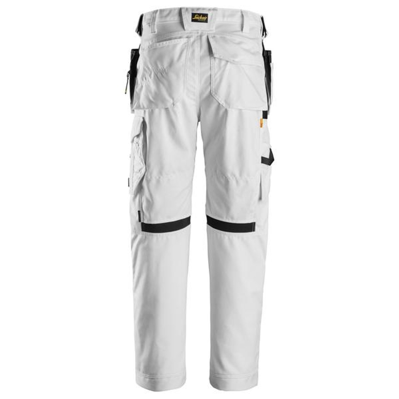 SNICKERS Canvas with Stretch White Trousers for Painters that have Holster Pockets available in Australia and New Zealand