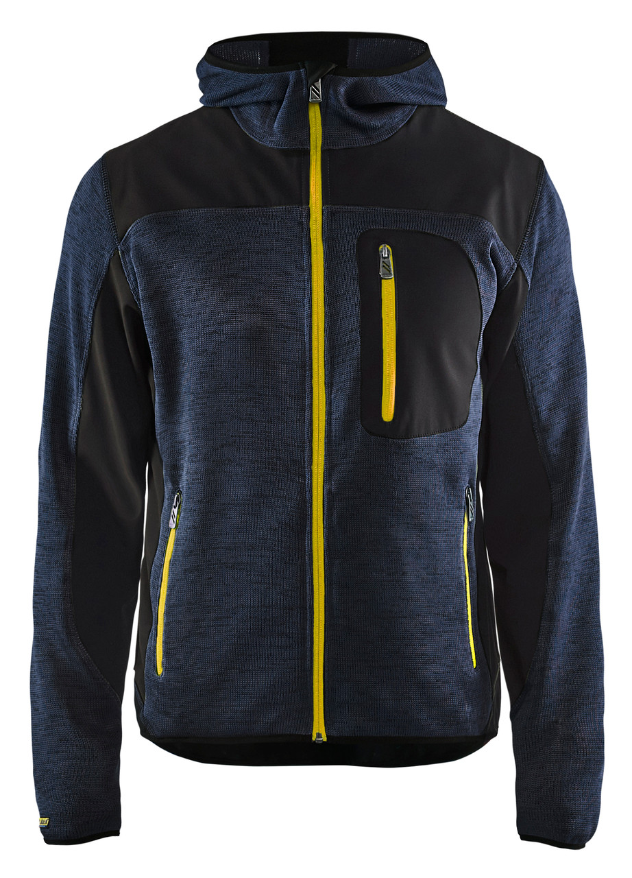 The Blaklader Jacket hoodie in Dark Navy Blue is a stylish choice for work and leisure.