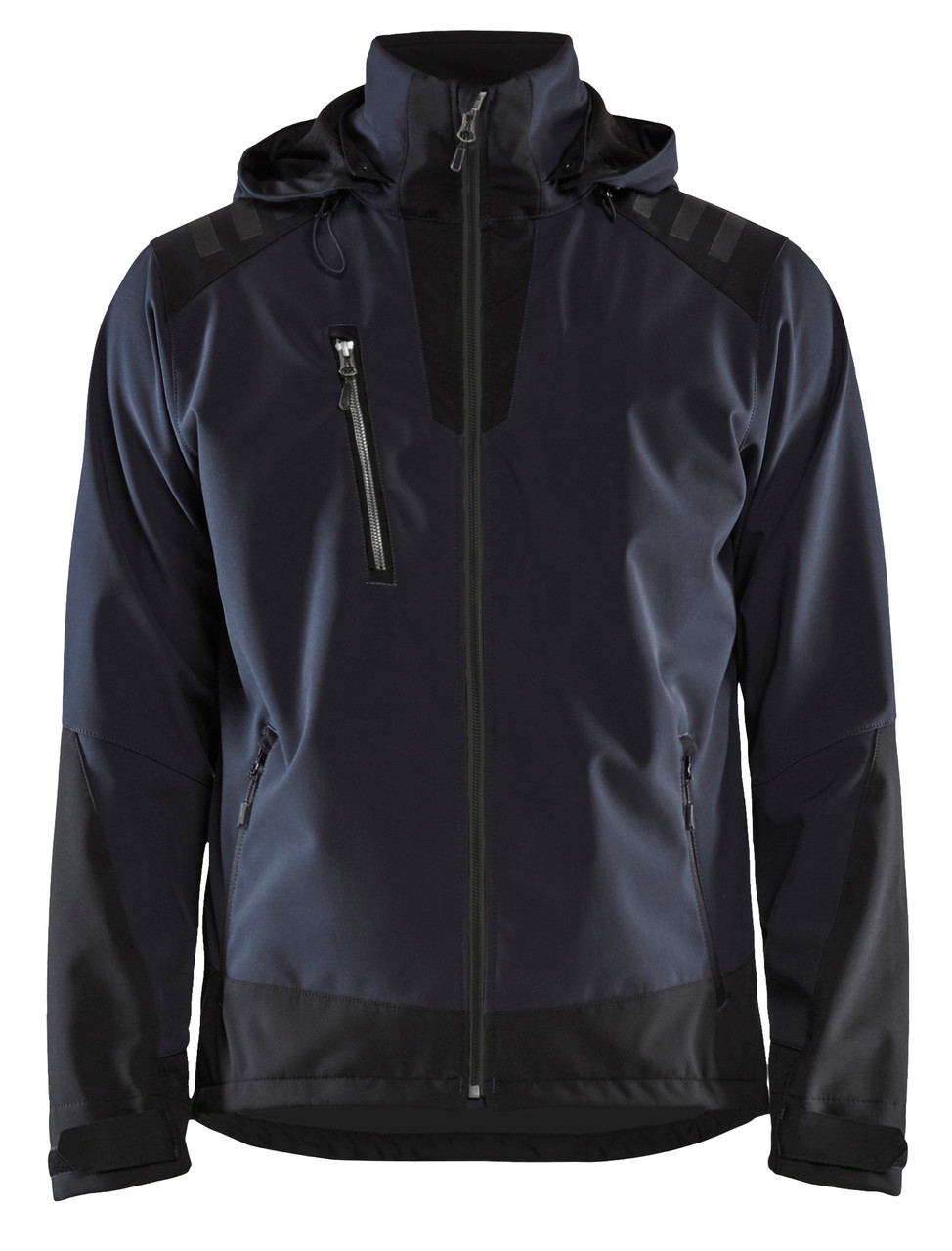 The Blaklader 4749 jacket in Dark Navy Blue with Black details is a stylish choice for work and leisure. The Blaklader 4749 jacket in Dark Navy Blue with Black details is a stylish choice for work and leisure.