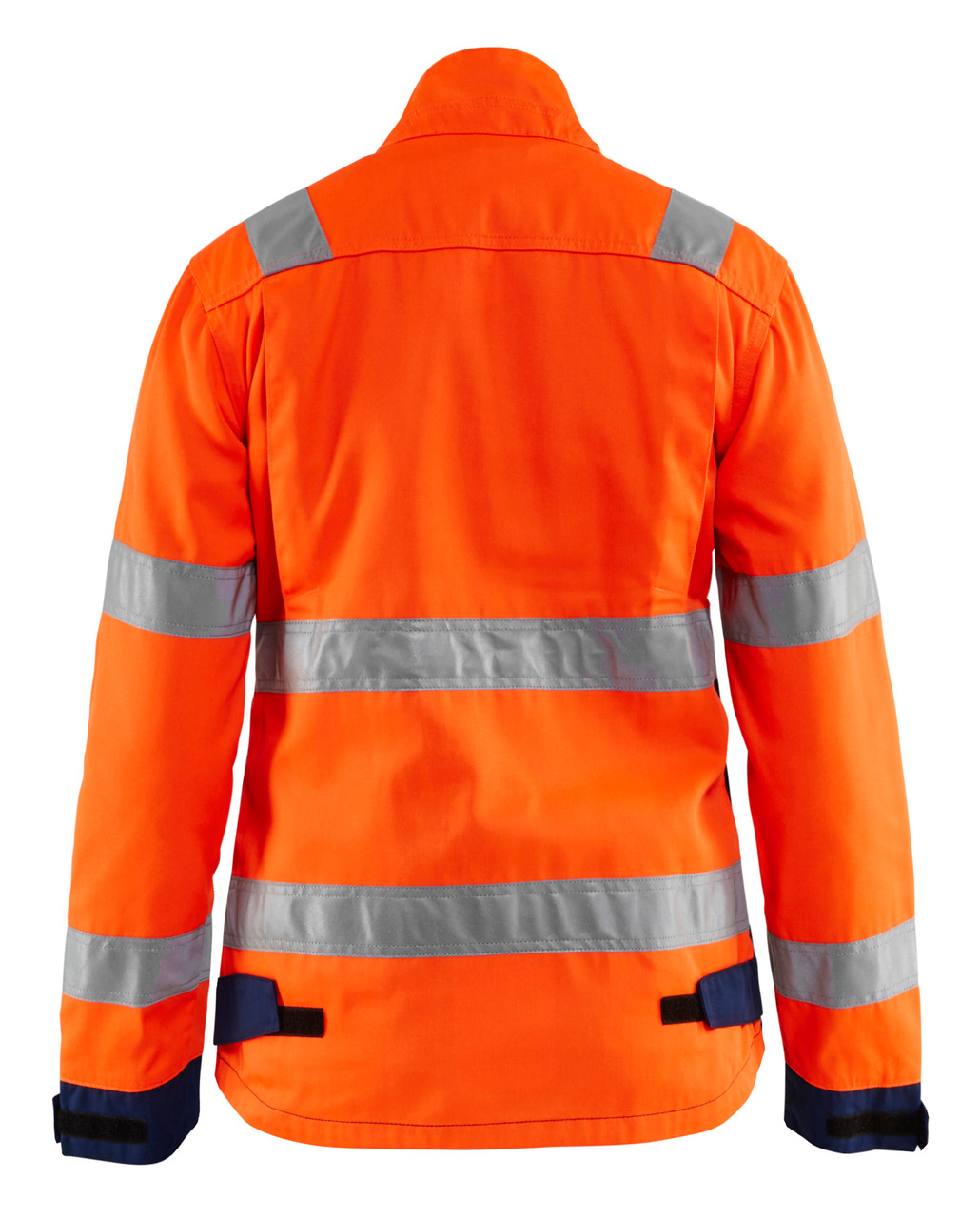 BLAKLADER Jacket | 4903 Womens High Vis Orange /Navy Blue Jacket with Full Zip Reflective Tape in Polyester