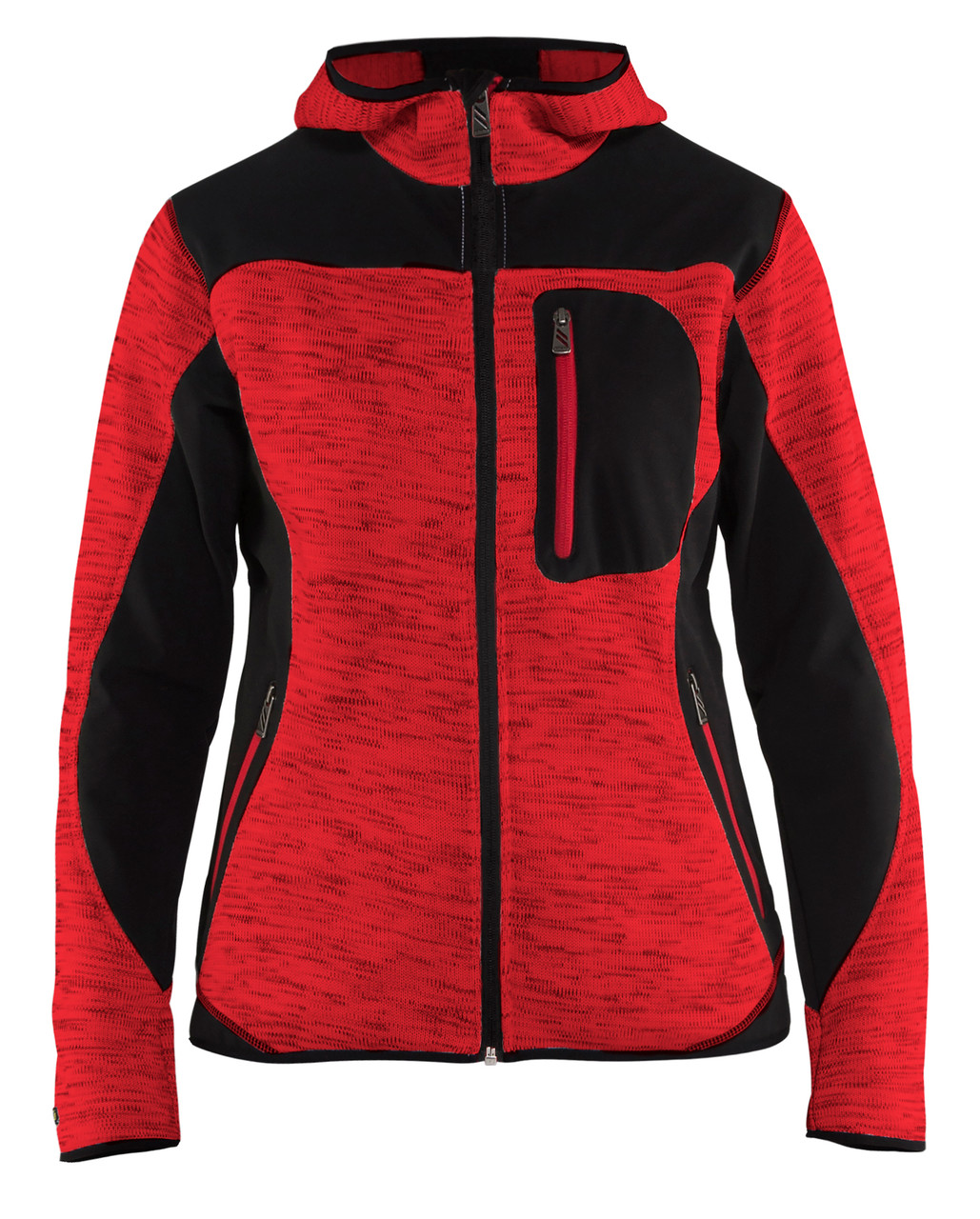 This Blaklader Workwear Womens Jacket hoodie model 4931 in Red is perfect for casual gatherings and workwear.