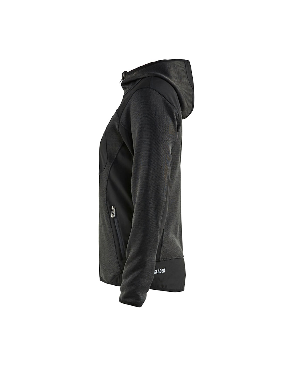 Featuring Full Zip and Knitted, this Dark Grey hoodie is ideal for layering on cooler days.