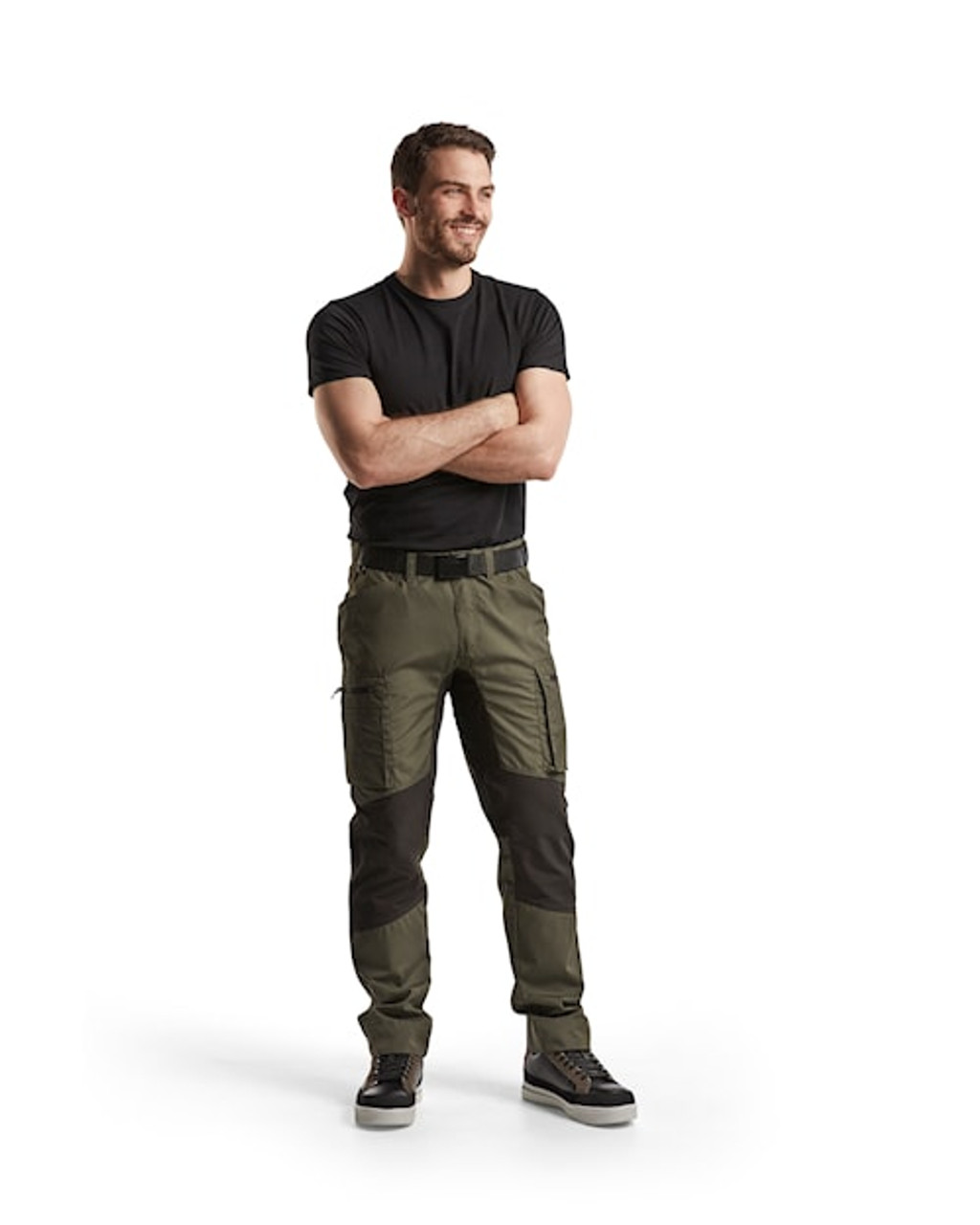 Buy online in Australia and New Zealand BLAKLADER Polyester Army Green Trousers for Cabinet Makers that are looking for comfortable work trousers.