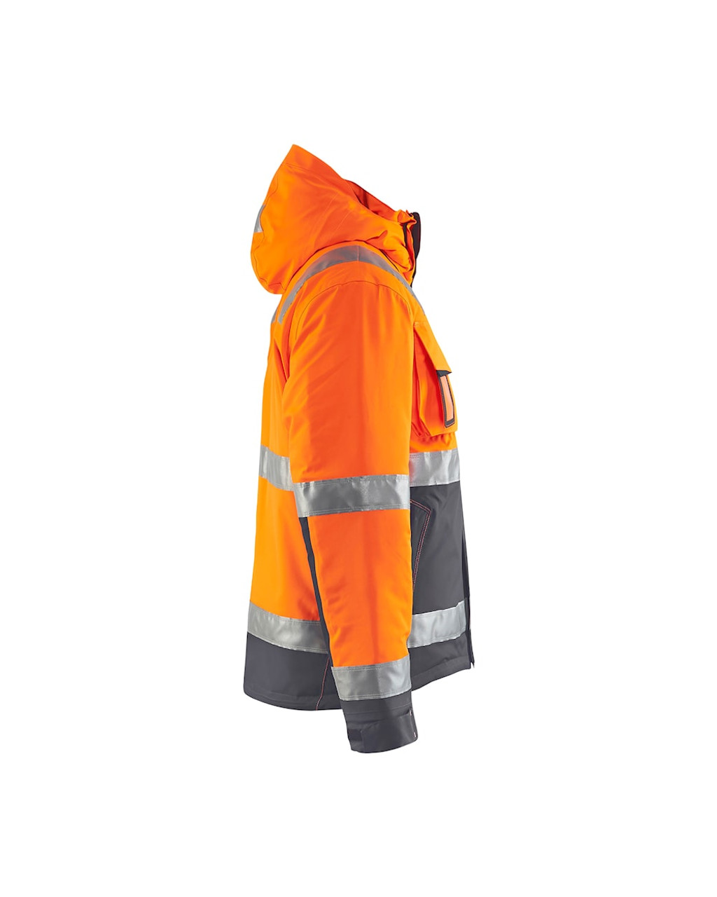 BLAKLADER Polyester Waterproof High Vis Orange  Jacket  for Electricians that have Full Zip Reflective Tape  available in Australia and New Zealand