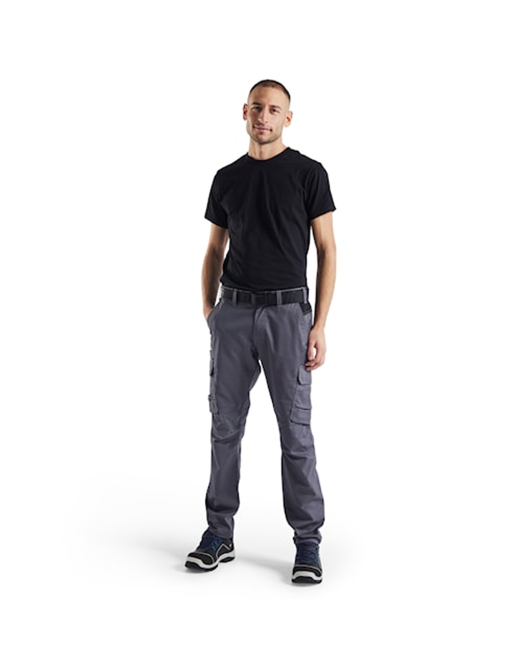 Suitable work Trousers available in Australia BLAKLADER 2-Way Stretch Mid Grey Trousers for Electricians