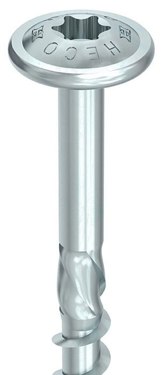 HECO Screws 8mm Flange Washer Head Screws T40 with Partial Thread in Silver Zinc