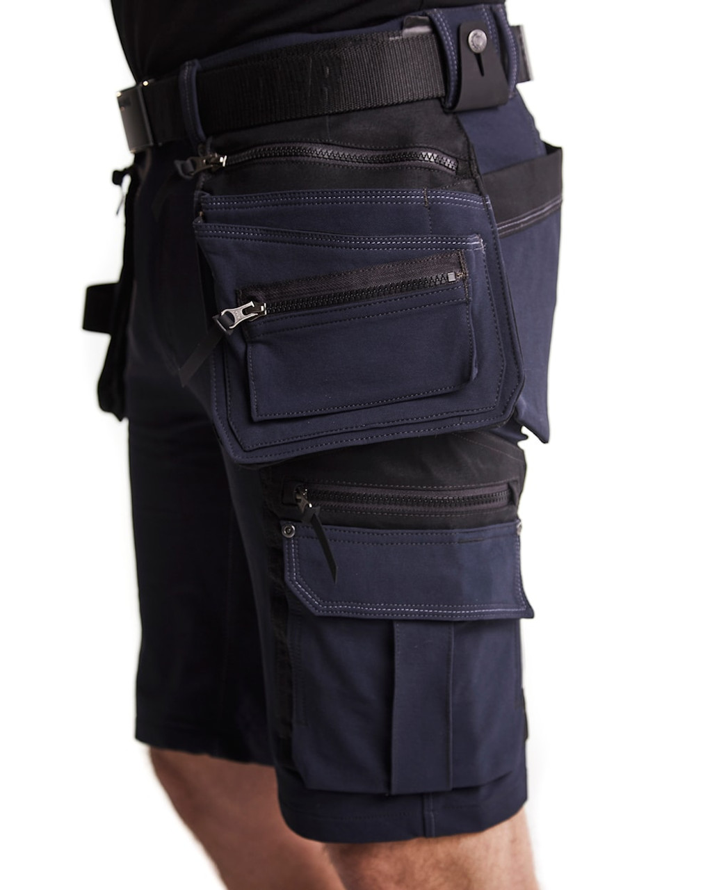 Craftsman Dark Navy Blue Shorts with Holster Pockets 4-Way Stretch that have Configuration available in Carpentry