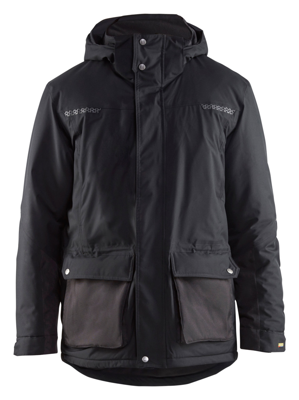 BLAKLADER Jacket | 4989 Mens Black Jacket Winter Parka in Polyester