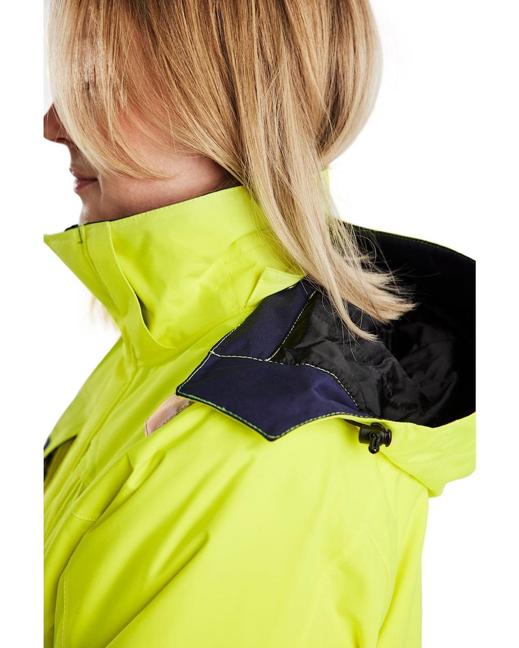 BLAKLADER Jacket | 4872 Womens High Vis Yellow /Navy Blue Jacket for Winter in Waterproof Polyester