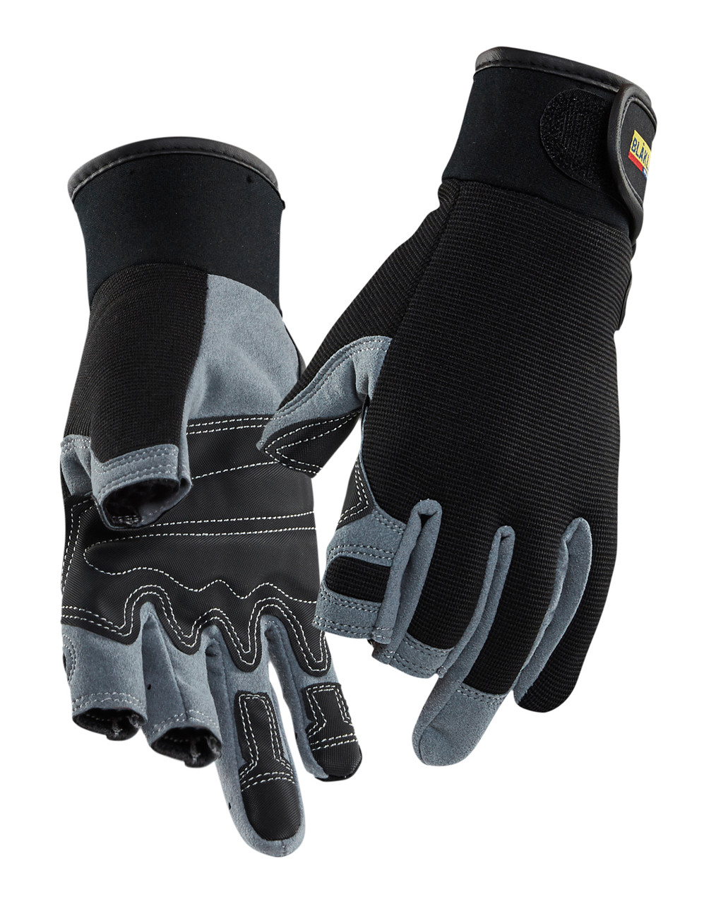 BLAKLADER Gloves | 2233 Work Gloves Synthetic with Open Fingers