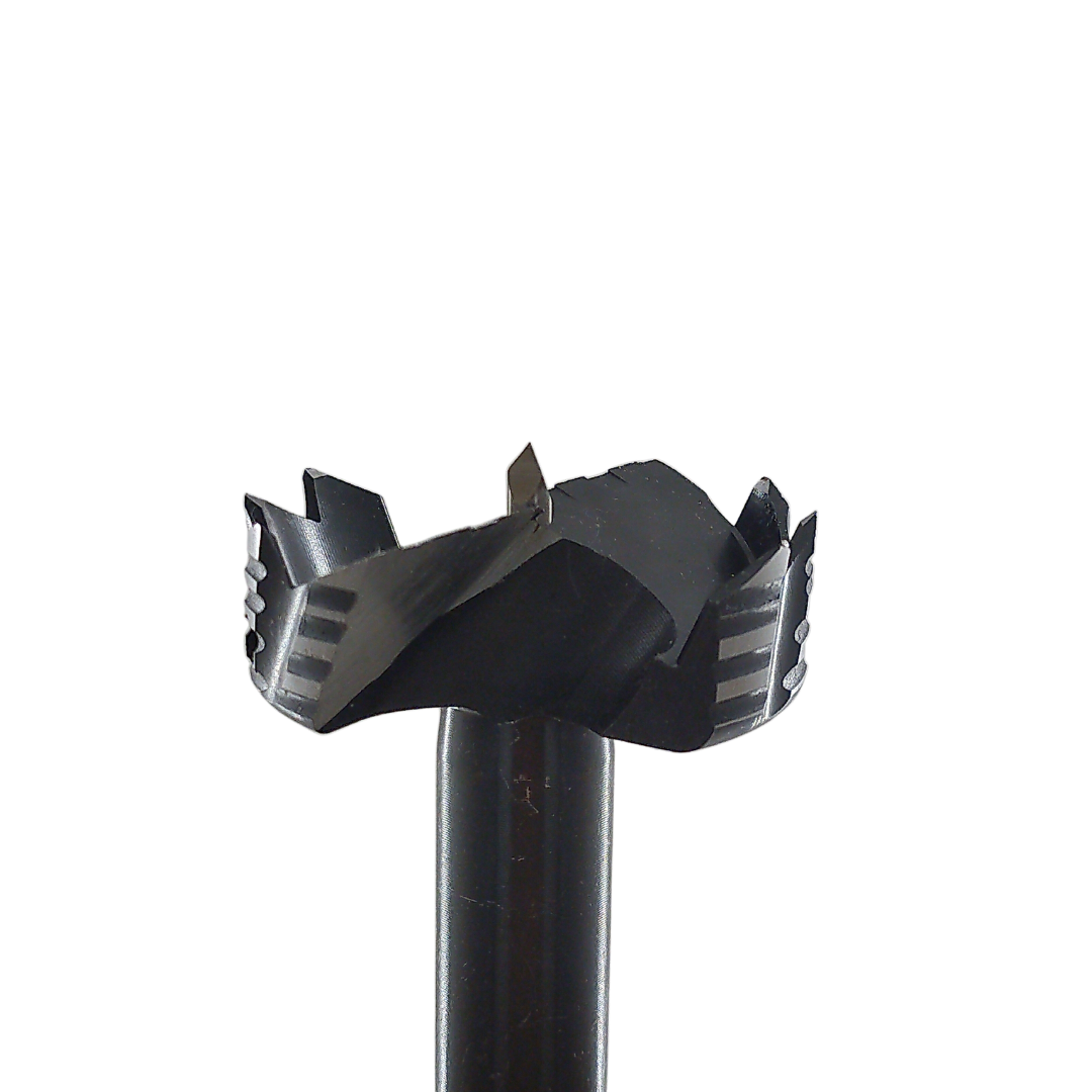 Black Shark Pro Forstner bitset, 10 stuks, 15 20 25 26 30 35 40 45 50 55 mm, lengte 90 mm, in houten kist