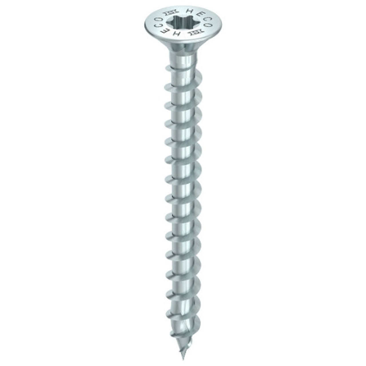 HECO Countersunk Head Screws | 3.5mm Silver Zinc Countersunk Head Screws with HD20 Drive | RETAIL BOX for Carpentry Screws, Hardwood Products Screws and Fasteners