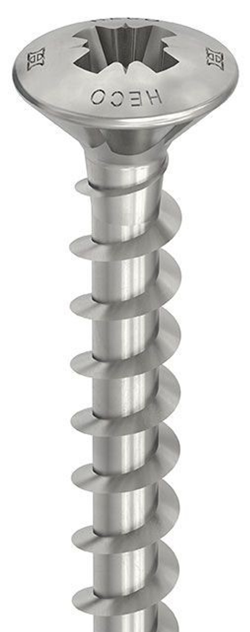 HECO Screws 4mm Raised Countersunk Head Screws PZ2 with Full Thread in A2 304 Stainless Steel