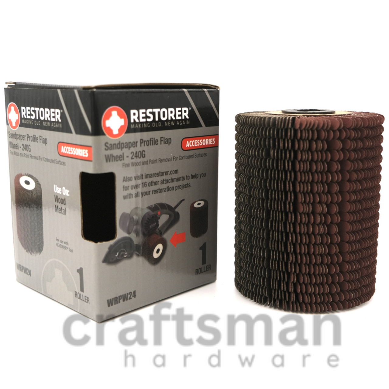 The RESTORER TOOL Sander Attachments P240 is ideal for moldings, frame, and panel doors.