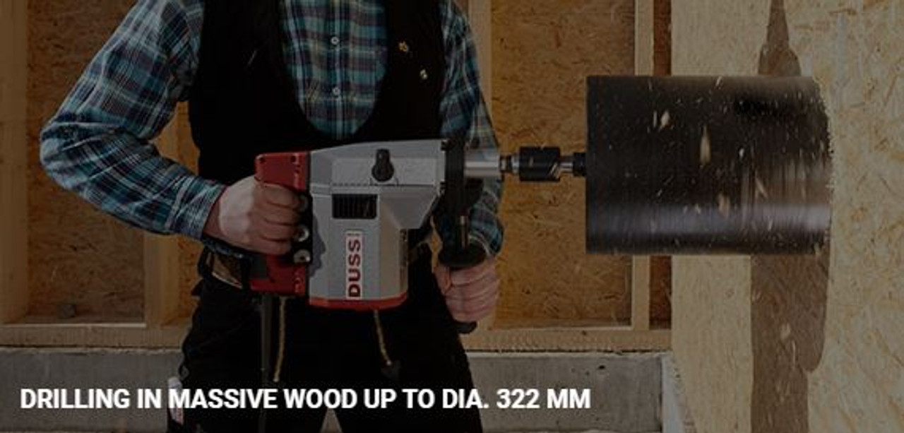 DUSS DIA 303 core drill has a wide drilling range and features like a quick release system and safety clutch