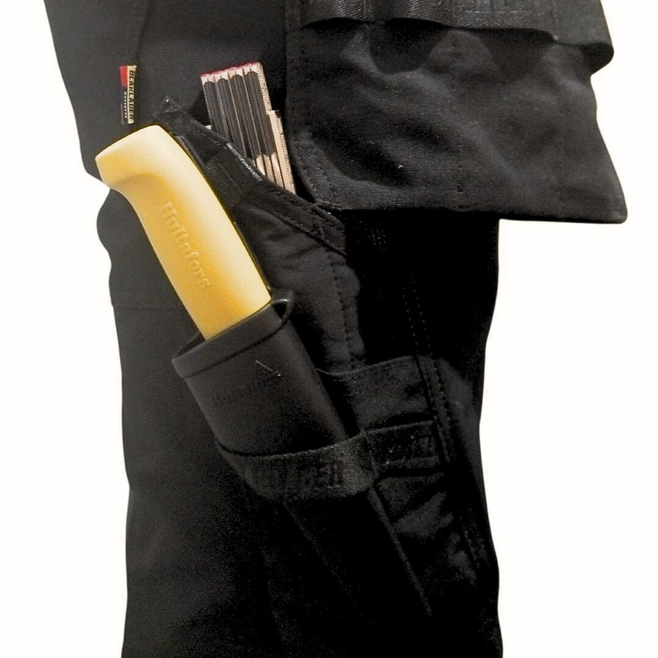 blaklader workwear knife holder button on the side for hultafors chisels