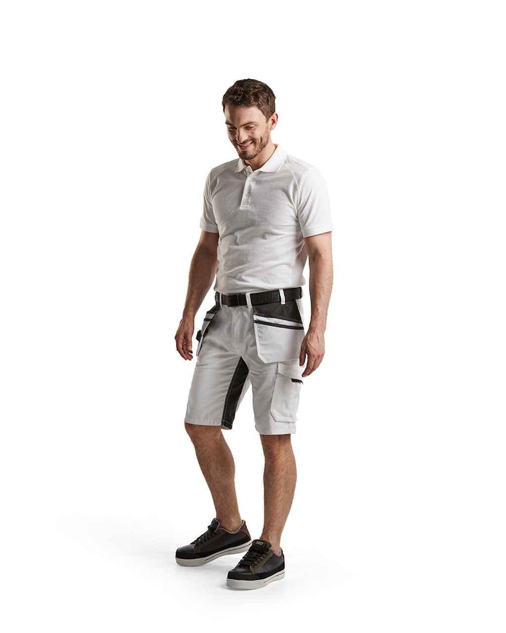BLAKLADER Polo Shirt | 3324 White Polo Shirt in Cotton for uniform and company branding, available in Australia and New Zealand
