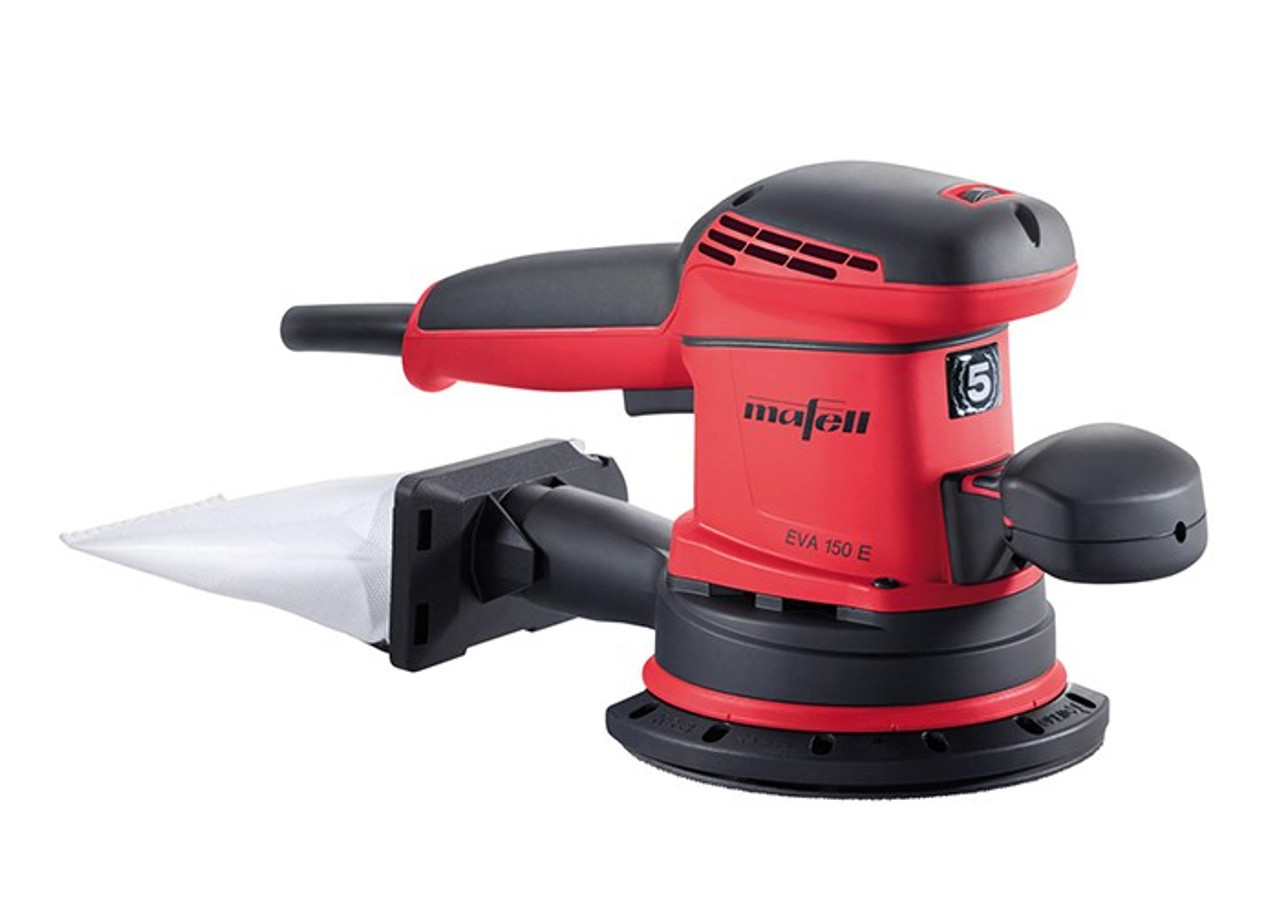 The MAFEL Orbital Sander EVA 150E/5 is a high-performance random orbit sander designed for professionals and demanding woodworkers.