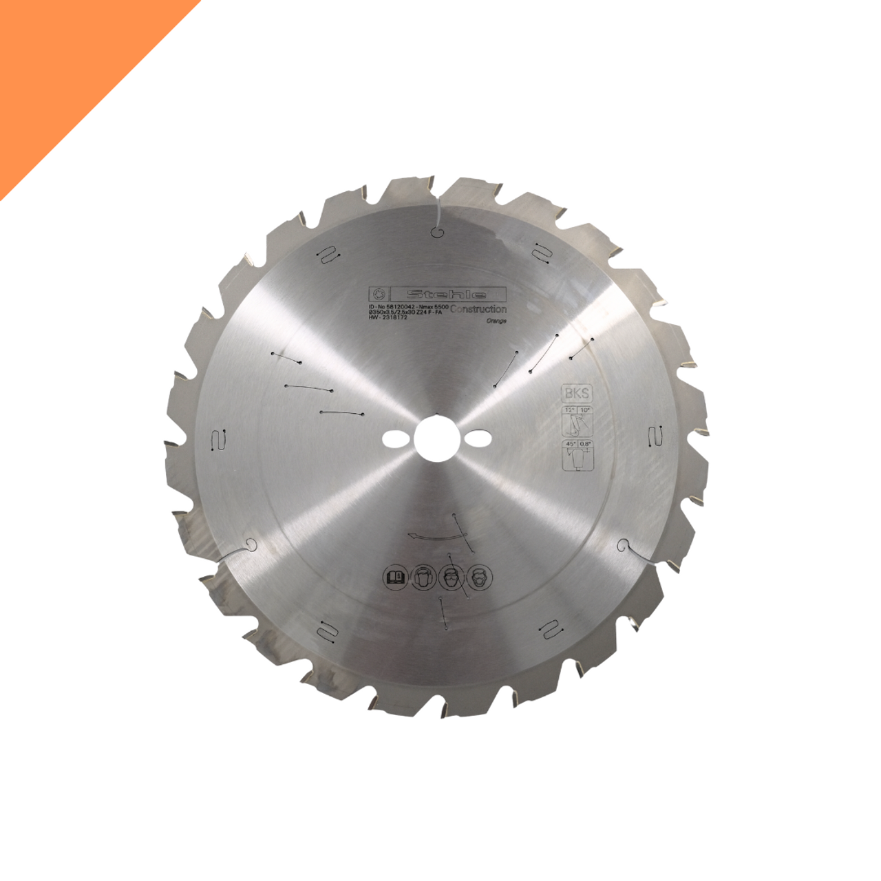 Buy Online a Saw Blade from STEHLE BKS Nail Proof ⌀350 x 50 Saw Blade for Construction with F-FA for the Furniture Making and Woodworking Industry and Operators in Australia and New Zealand