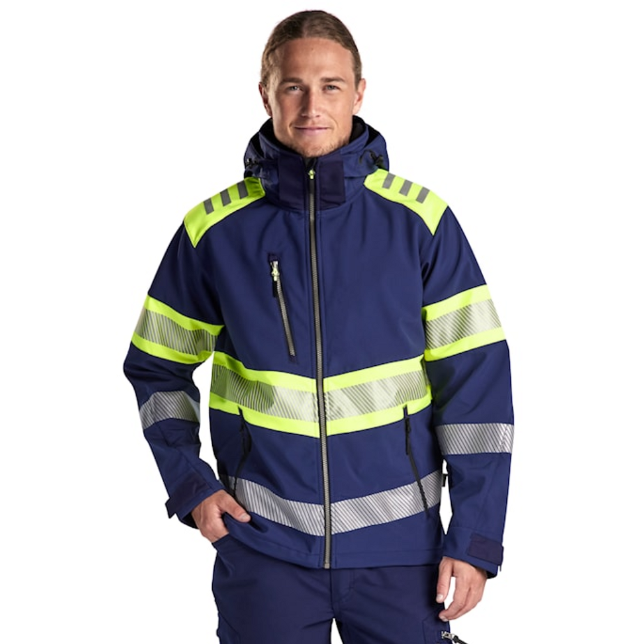 Stay comfortable on the job with the jacket from Blaklader designed with Windproof and Waterproof for active professionals.