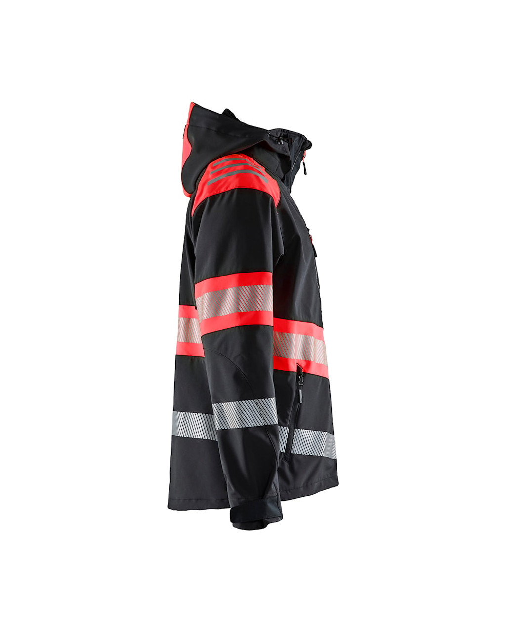 The Windproof Blaklader jacket model 4494 in Black with High Vis Red details is essential for your work wardrobe.