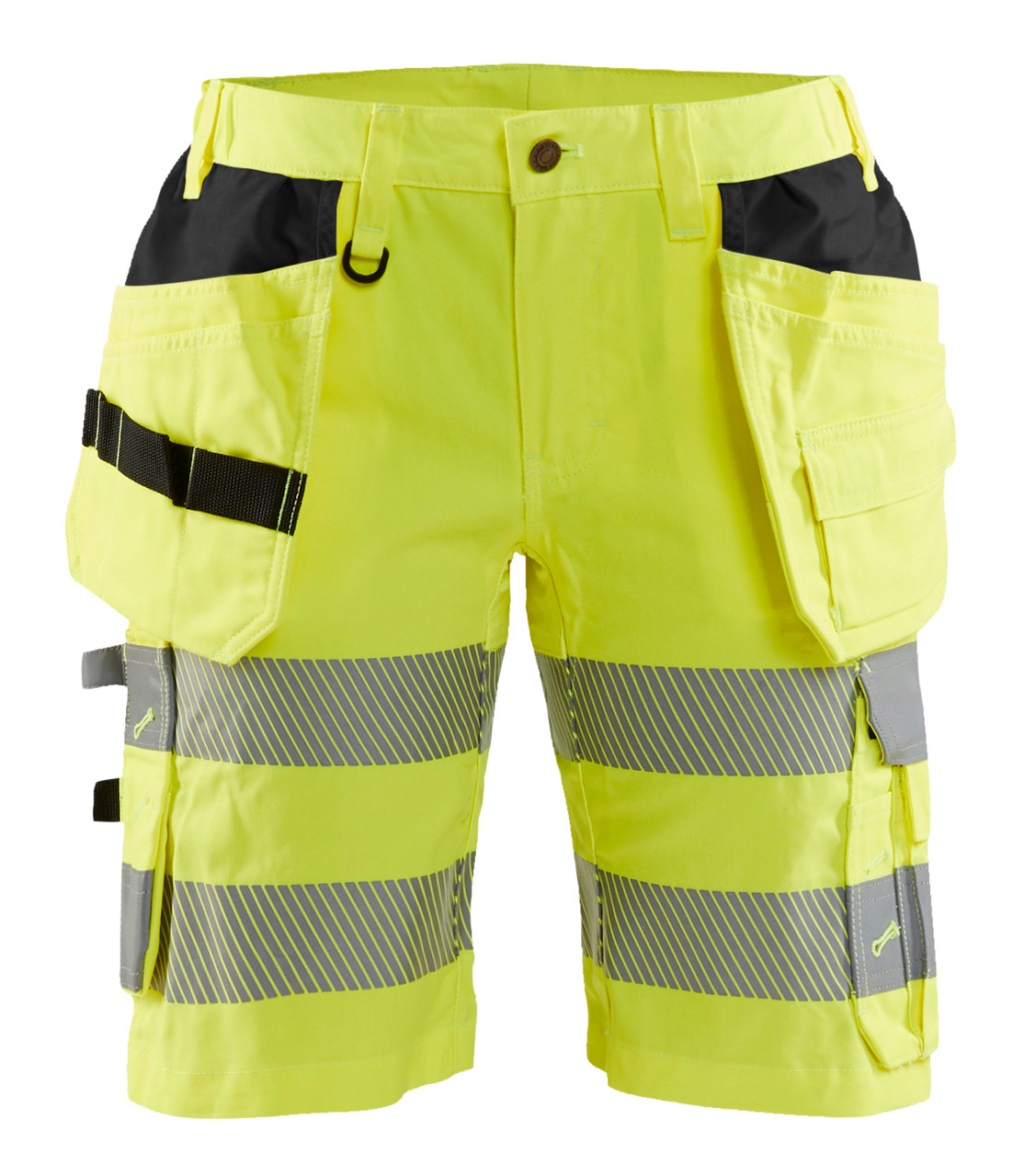 BLAKLADER 7186 Womens Craftsman Hi Vis Yellow work shorts with Holster Pockets