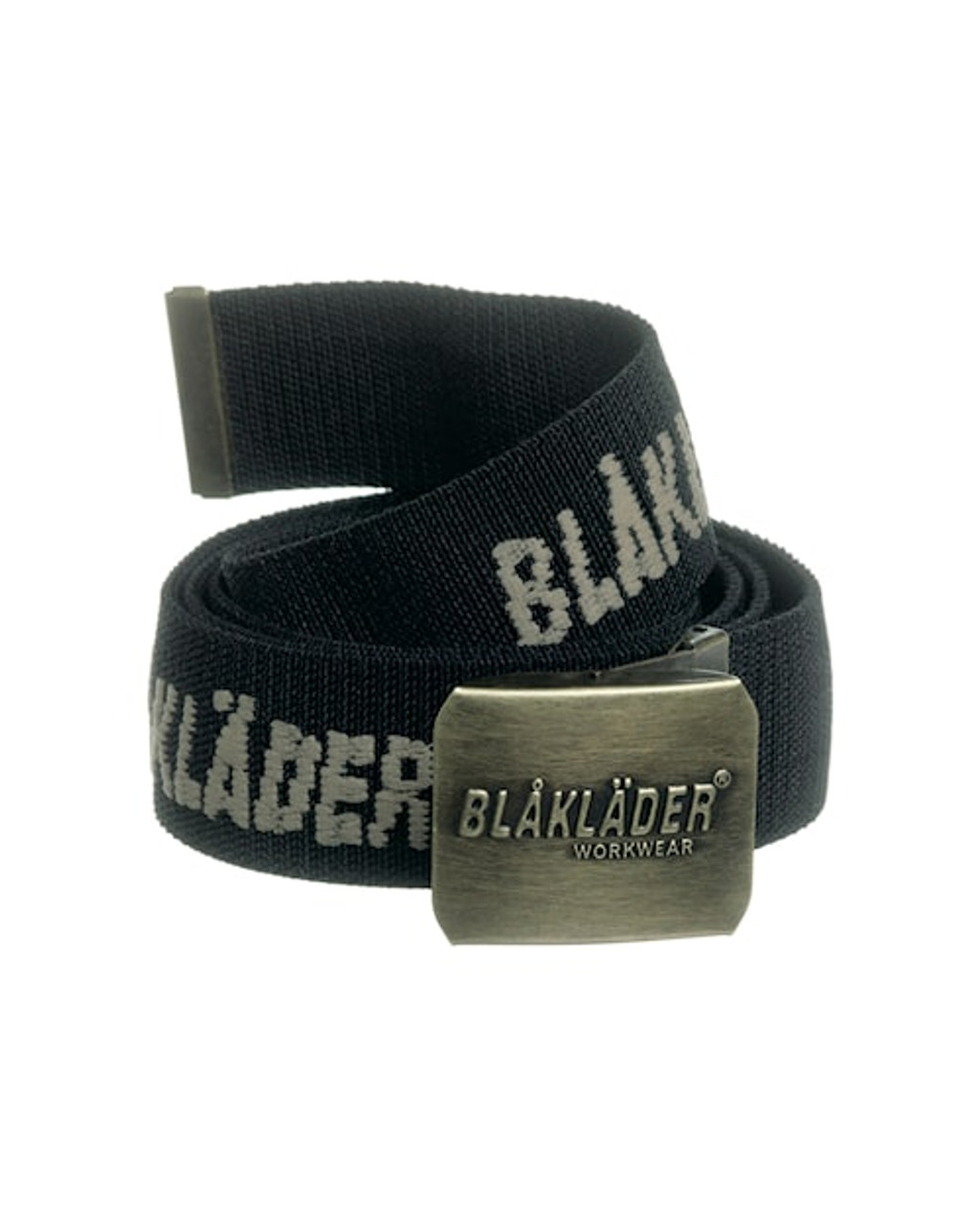 BLAKLADER Accessories | 4003 Accessories Stretch Belt with Logo and antique brass buckle